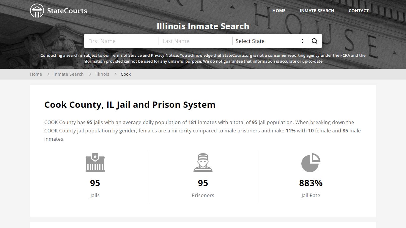 Cook County, IL Inmate Search - StateCourts
